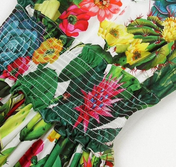 Damska Bawełniana Sukienka W Stylu Vintage