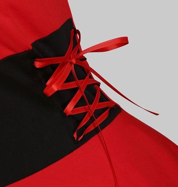 Sukienka Vintage Z Czerwonego Futra