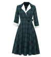 Zielona Futrzana Sukienka W Stylu Vintage