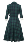 Zielona Futrzana Sukienka W Stylu Vintage