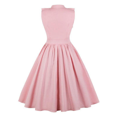 Różowa Sukienka Vintage Froufrou Plus Size
