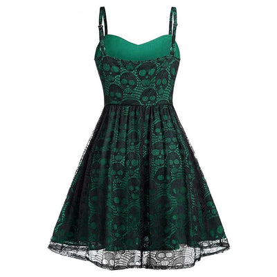 Zielona Sukienka Gotycka W Stylu Vintage