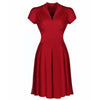 Czerwona Sukienka Vintage Plus Size Z Lat 50