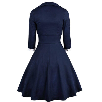 Jesienna Sukienka Vintage Plus Size