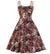 Kawowa Biała Sukienka Vintage Plus Size
