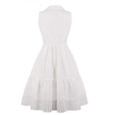 Biała Sukienka Vintage Plus Size