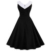 Szykowna Sukienka W Stylu Vintage Plus Size W Kolorze Czarnym