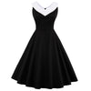 Szykowna Sukienka W Stylu Vintage Plus Size W Kolorze Czarnym