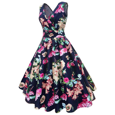 Kwiecista Sukienka Vintage Plus Size