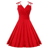 Czerwona Sukienka Glamour Z Lat 50