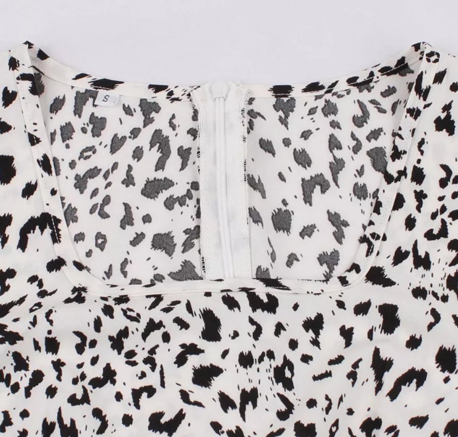 Biała Sukienka Vintage Plus Size Z Wysokim Stanem