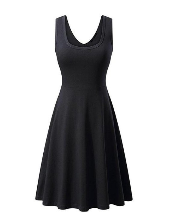 Jednolita Czarna Sukienka Vintage W Dużym Rozmiarze