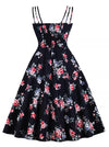 Czarna Sukienka Vintage Plus Size W Naturalnym Kolorze