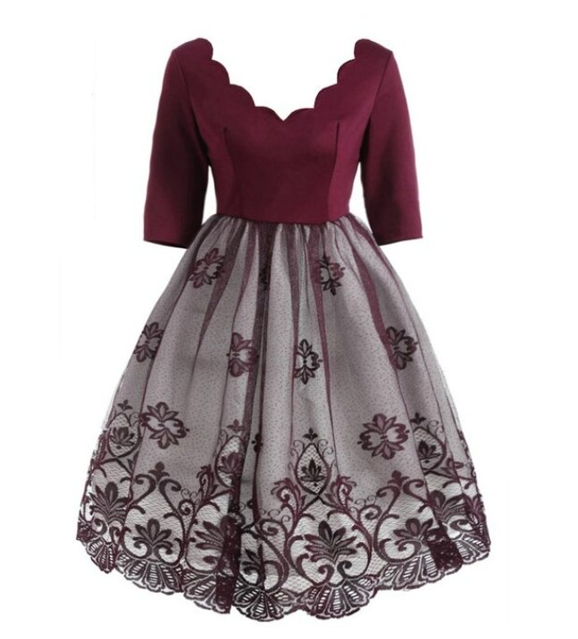 Czerwona Cekinowa Sukienka Vintage Plus Size