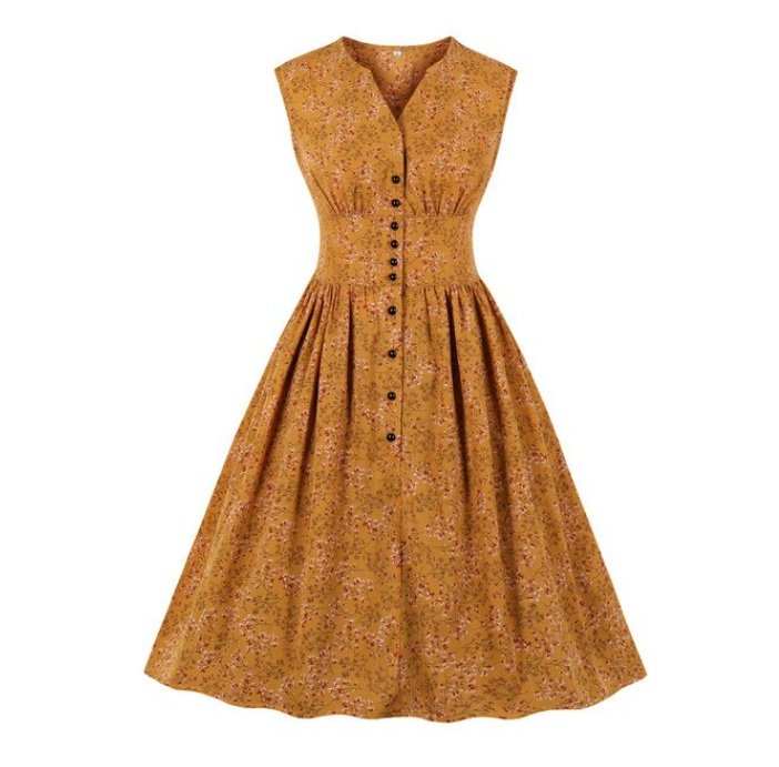 Sukienka Vintage W Dużych Rozmiarach  Morela