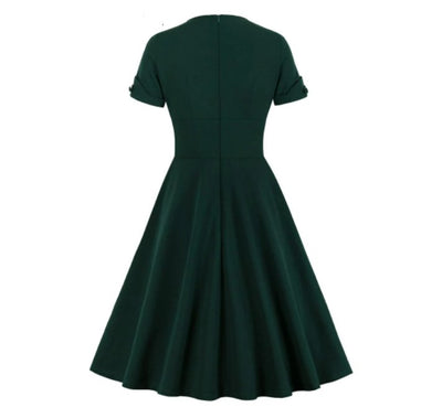 Sukienka Vintage W Dużych Rozmiarach  Zielony