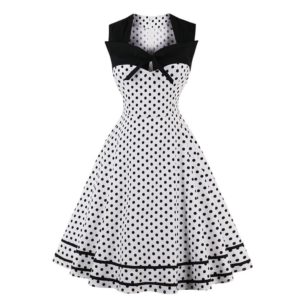 Biała Sukienka W Stylu Retro W Stylu Vintage Plus Size