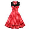 Czerwona Sukienka W Stylu Retro Plus Size