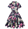 Sukienka Rockabilly Plus Size Vintage W Kwiaty