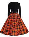 Plus Size Rockabilly Halloweenowa Sukienka Vintage