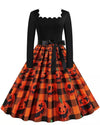 Plus Size Rockabilly Halloweenowa Sukienka Vintage