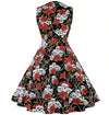 Czerwona Sukienka Vintage Rockabilly Plus Size W Stylu Rocka