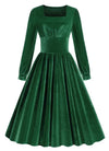 Zielona Satynowa Sukienka Vintage Plus Size