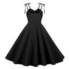 Sukienka Vintage Plus Size Seksowna Szykowna Czerń