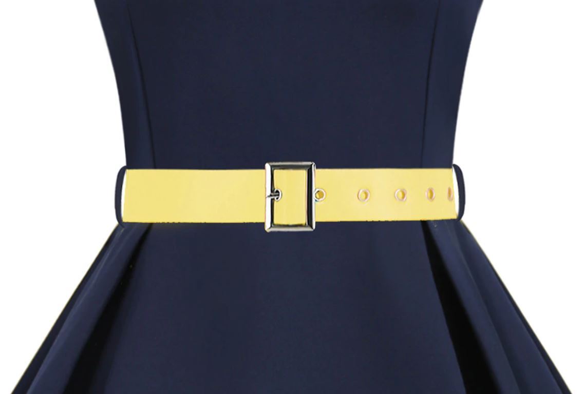 Żółta Sukienka Z Lat 60