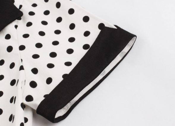 Czarna Biała Sukienka Vintage W Rozmiarze Plus Size