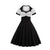 Czarna Biała Sukienka Vintage W Rozmiarze Plus Size