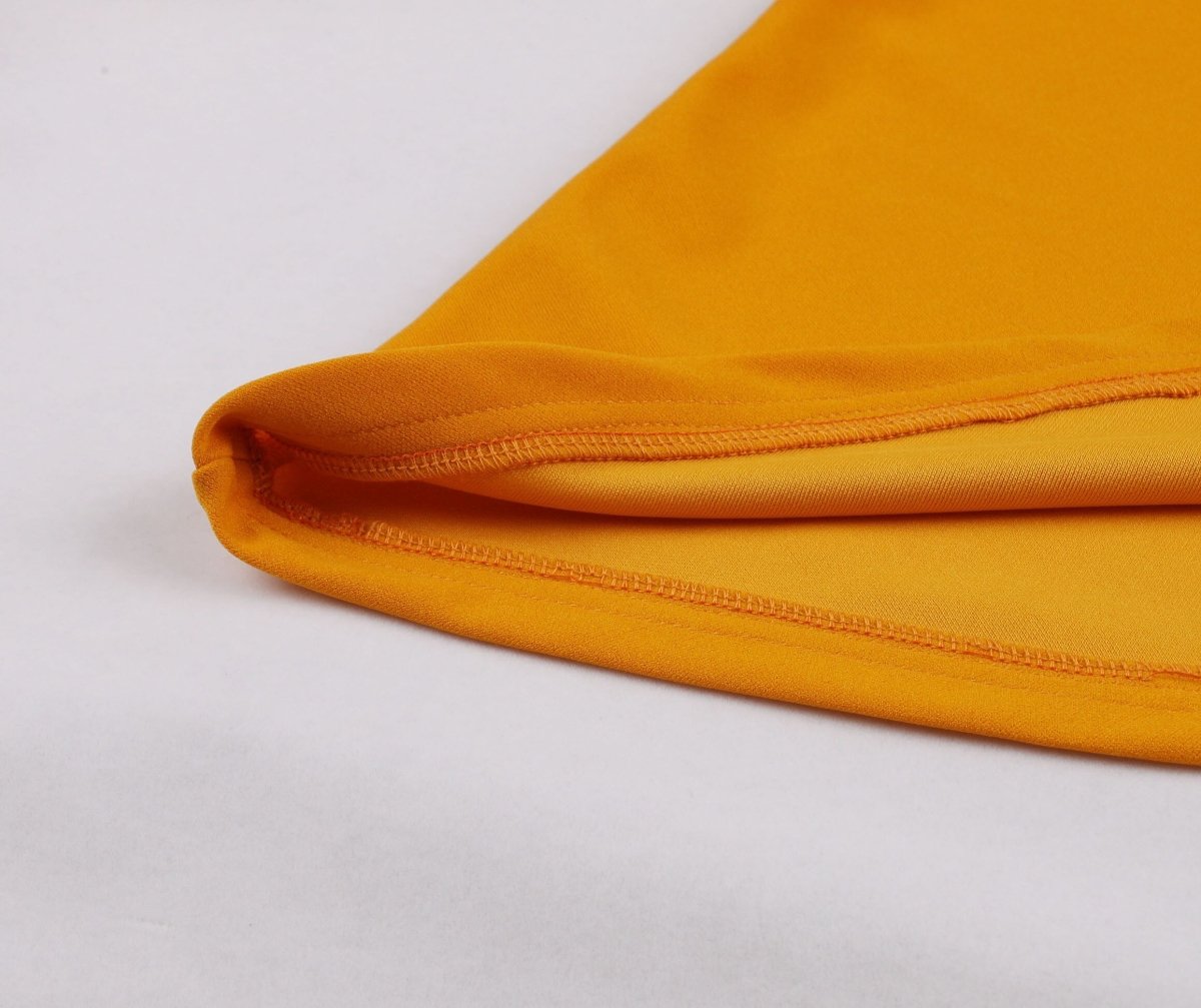 Pomarańczowo-Biała Rozkloszowana Sukienka Vintage Plus Size