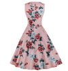Różowa Sukienka Vintage Hepburn