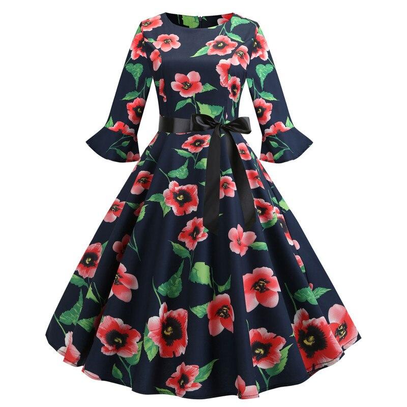 Czarna Zimowa Sukienka Vintage W Maki