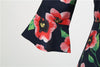 Czarna Zimowa Sukienka Vintage W Maki