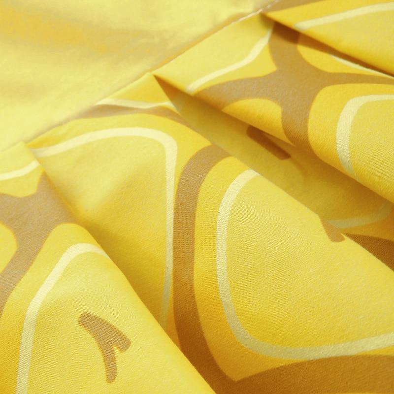 Plisowana Sukienka Vintage W Kolorze Żółtym