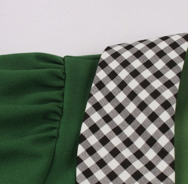 Sukienka W Kratę Vintage