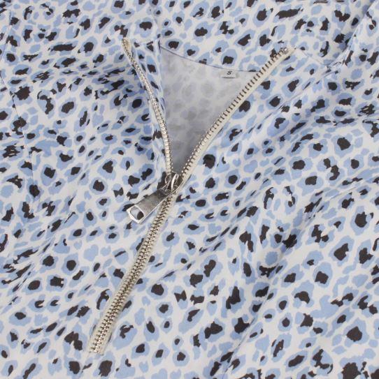 Niebieska Sukienka W Panterkę