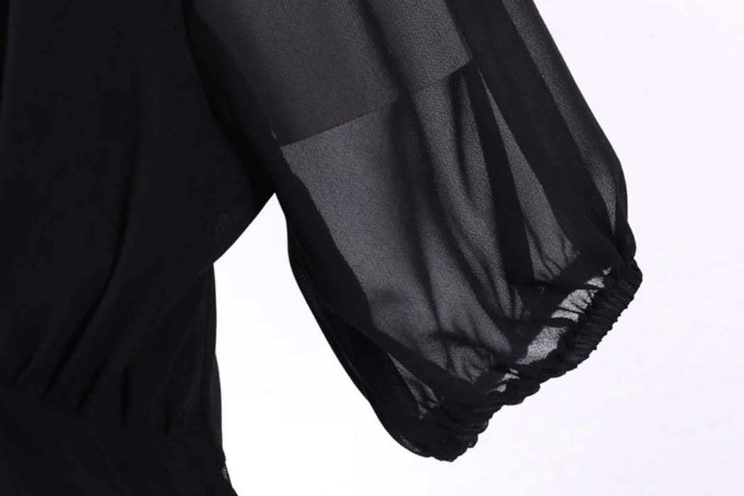 Czarna Długa Sukienka Vintage Z Lat 50