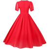 Czerwona Długa Sukienka Vintage Z Lat 50