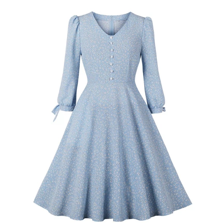 Długa Sukienka Vintage W Kwiaty W Stylu Boho