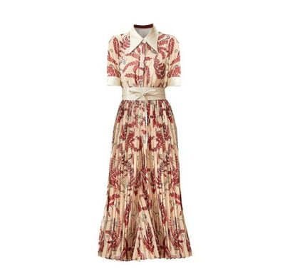 Różowa Nowoczesna Sukienka W Stylu Vintage
