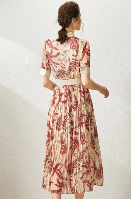 Różowa Nowoczesna Sukienka W Stylu Vintage