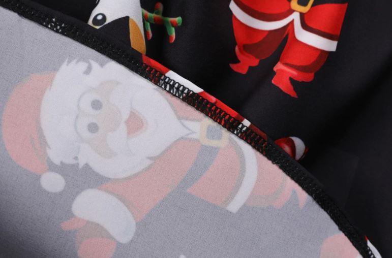 Czarna Świąteczna Sukienka Vintage Plus Size