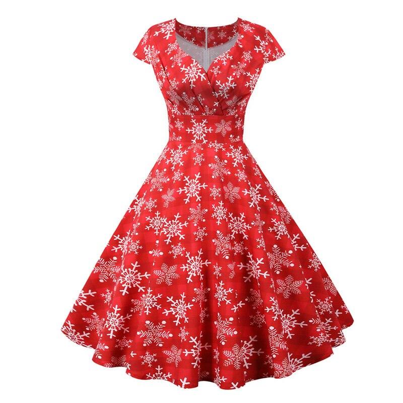 Czerwona Świąteczna Sukienka Vintage W Dużych Rozmiarach