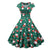 Zielona Świąteczna Sukienka Vintage Plus Size