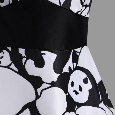 Sukienka Panda W Stylu Vintage