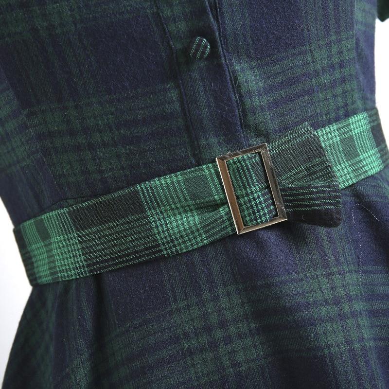 Biznesowa Sukienka Vintage Z Kołnierzykiem Pin Up