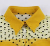 Żółta Sukienka Pin Up Plus Size W Stylu Vintage