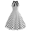 Sukienka Vintage - Pin-Up W Białe Kropki